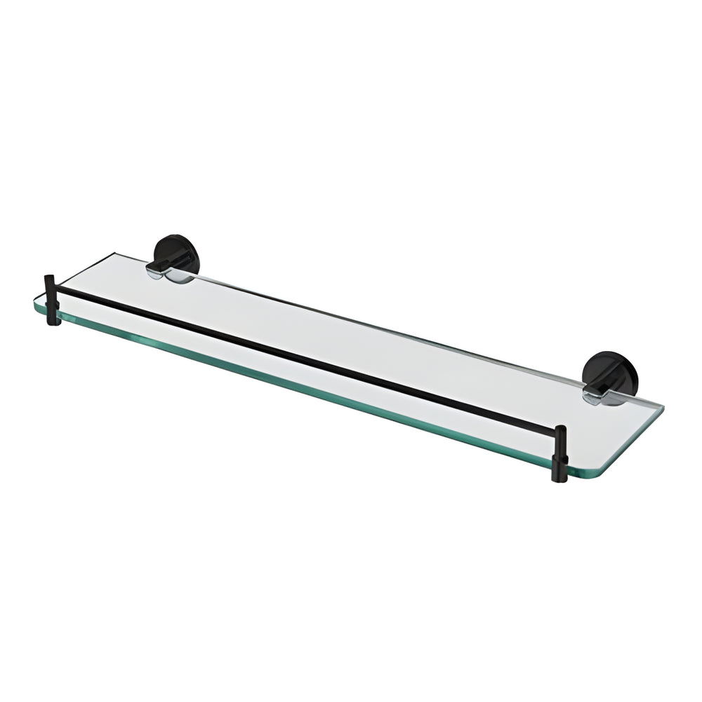 MODERN NATIONAL EVA GLASS SHELF 550MM MATTE BLACK