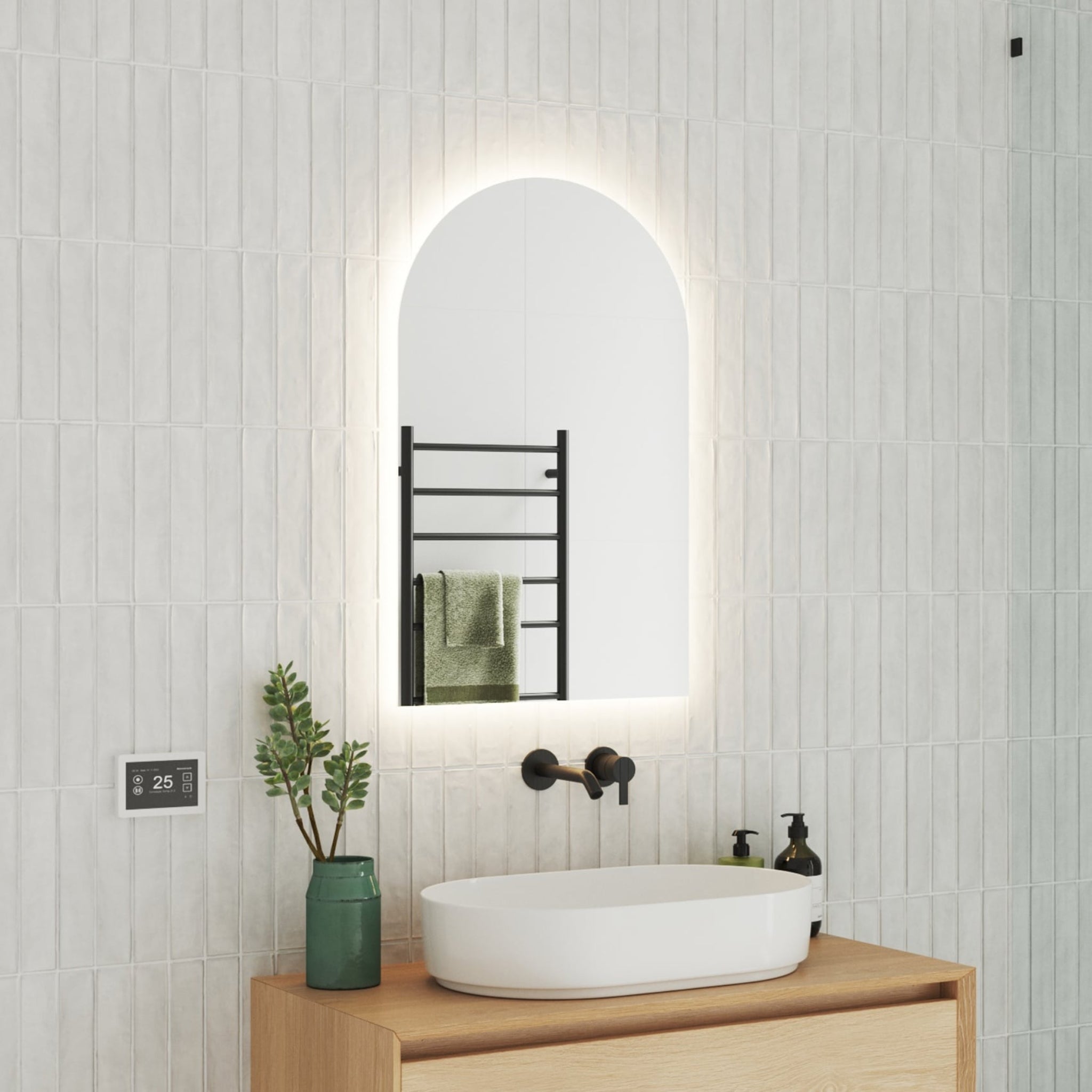 THERMOGROUP ABLAZE ARCH SHAPE PREMIUM BACKLIT MIRROR 500X800MM