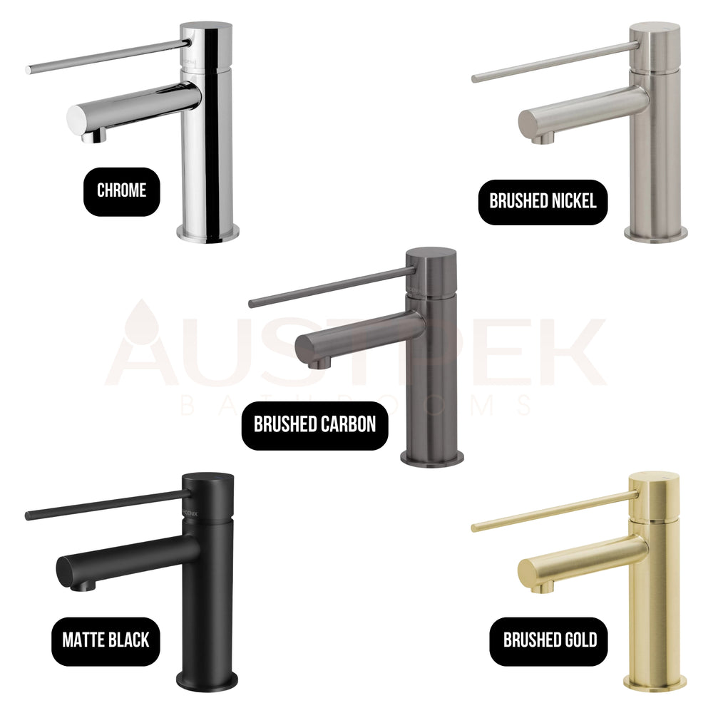 PHOENIX VIVID SLIMLINE LEAD FREE BASIN MIXER WITH EXTENDED LEVER 166MM BRUSHED CARBON
