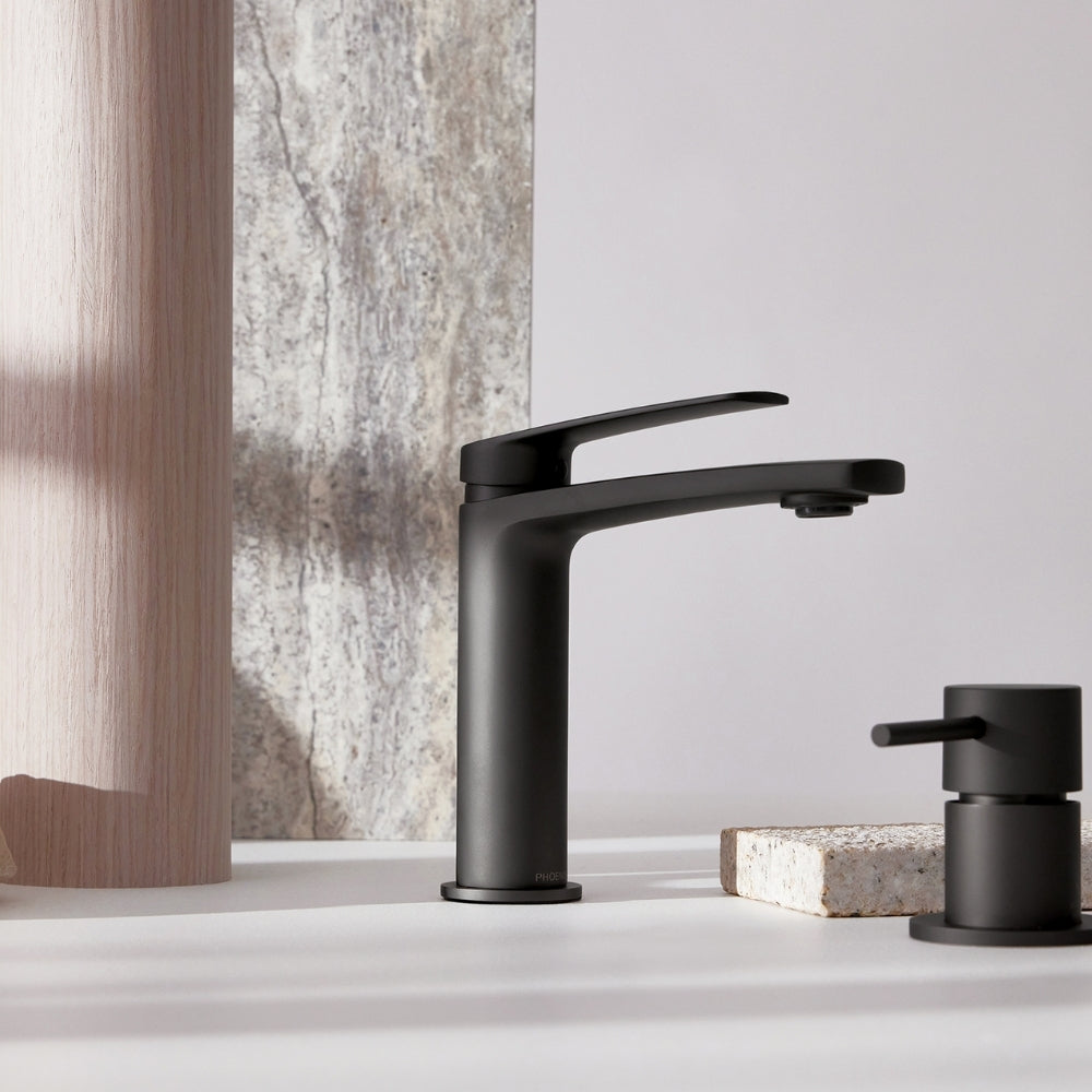 PHOENIX MEKKO LEAD FREE BASIN MIXER MATTE BLACK