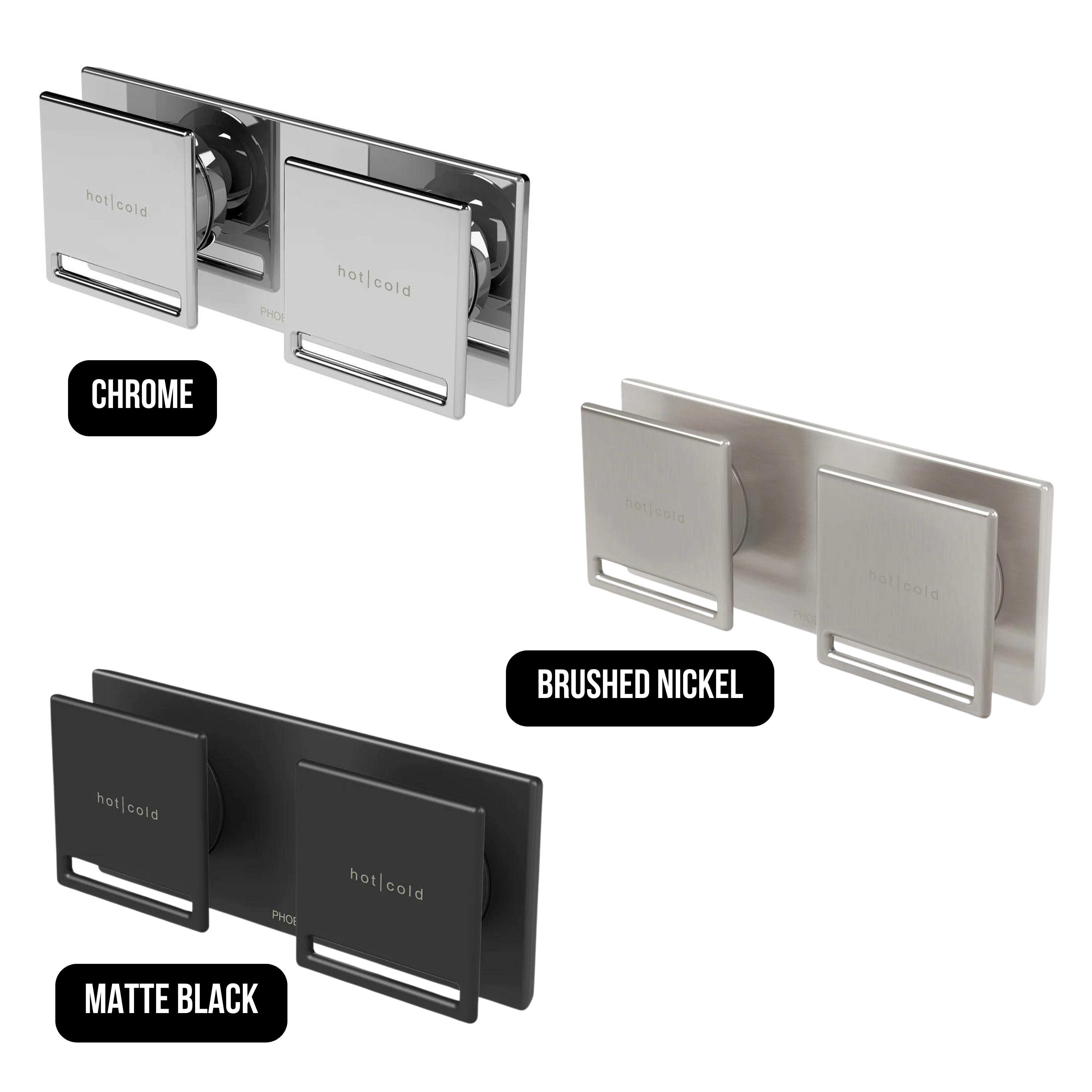 PHOENIX ZIMI TWIN SHOWER / WALL MIXER 153MM MATTE BLACK