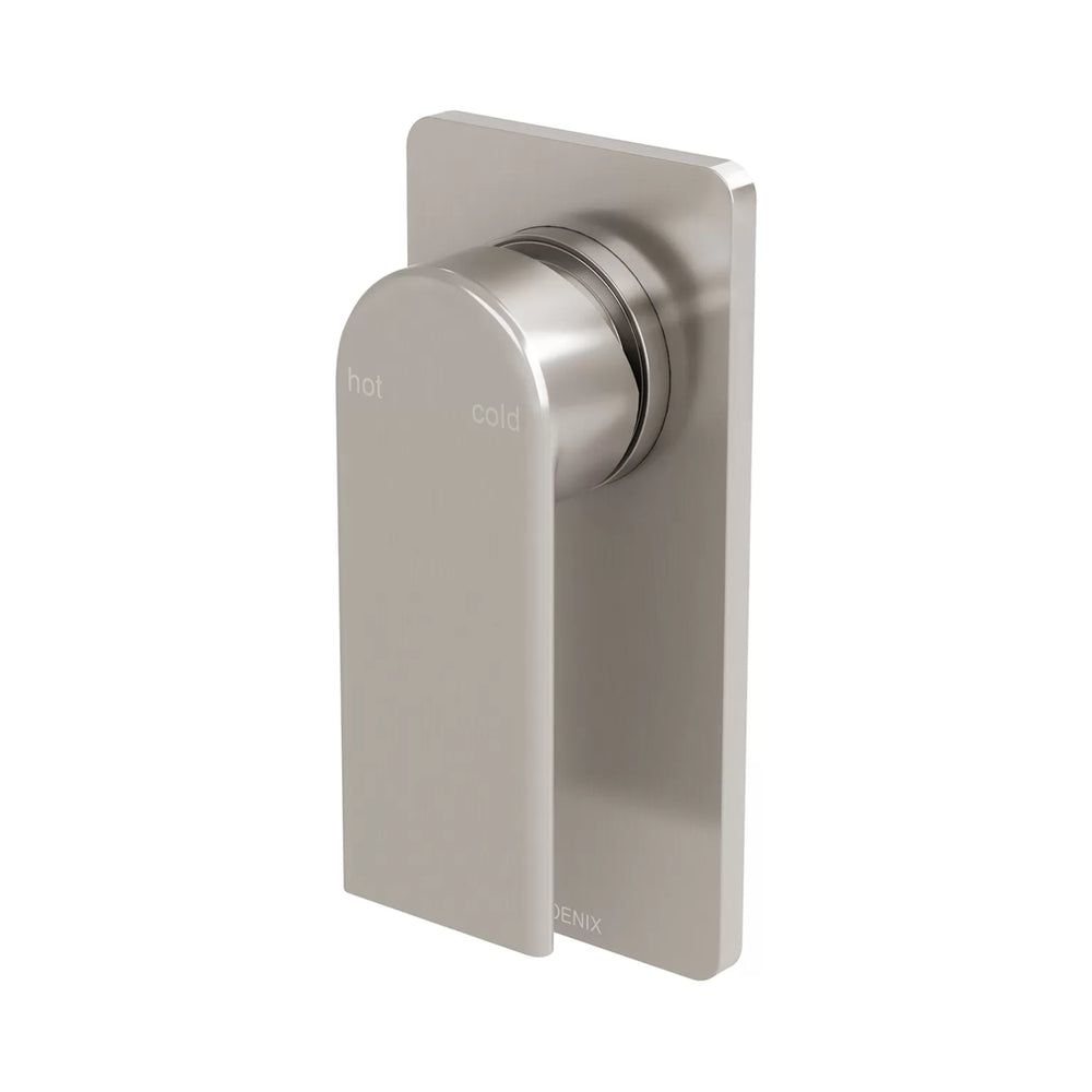 PHOENIX TEEL SWITCHMIX LEAD FREE SHOWER AND WALL MIXER 125MM BRUSHED NICKEL
