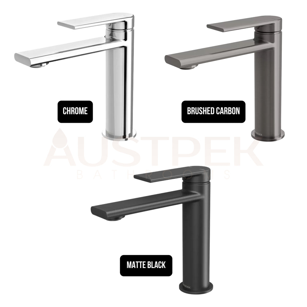 PHOENIX TEEL LEAD FREE BASIN MIXER 162MM BRUSHED CARBON