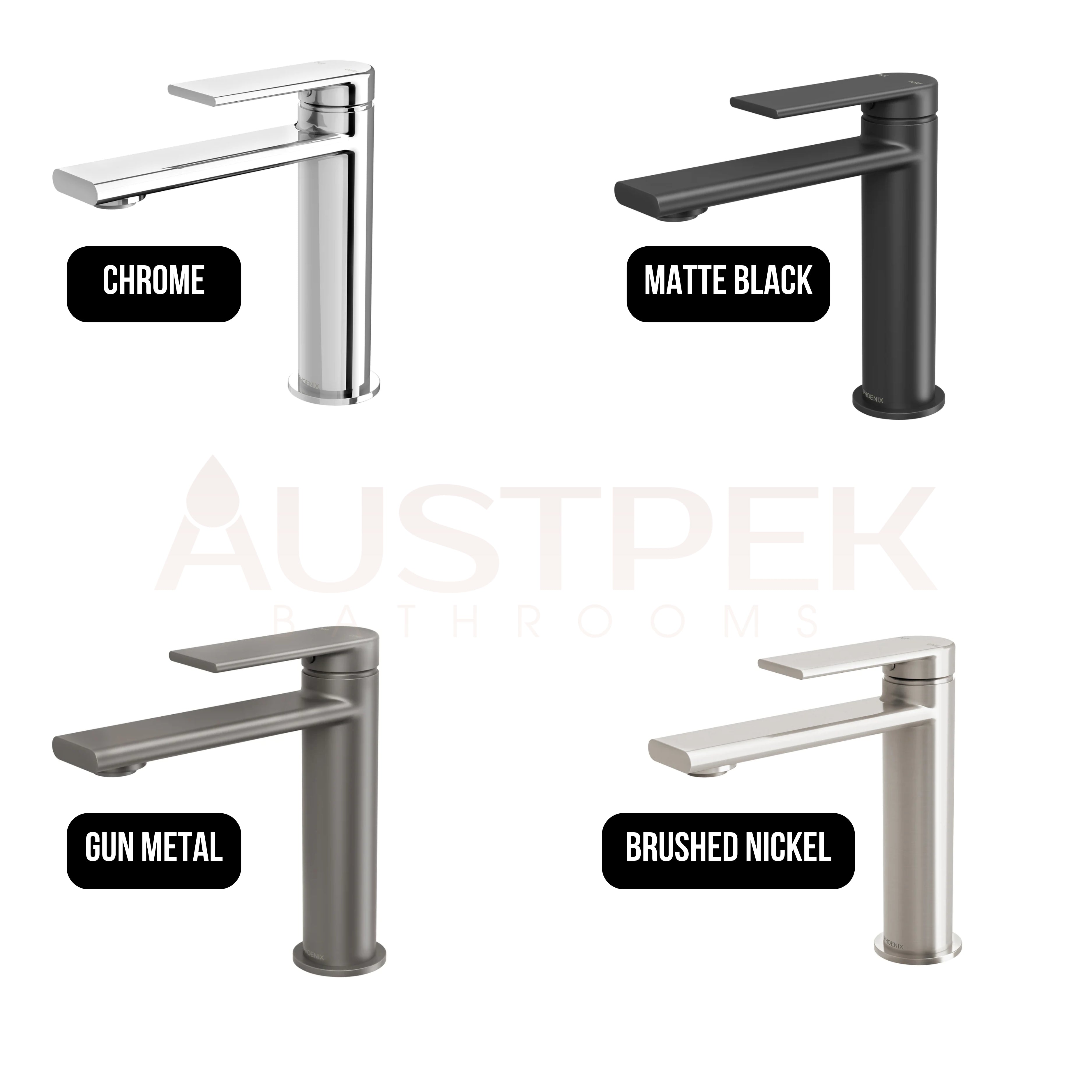 PHOENIX TEEL LEAD FREE BASIN MIXER 162MM BRUSHED NICKEL