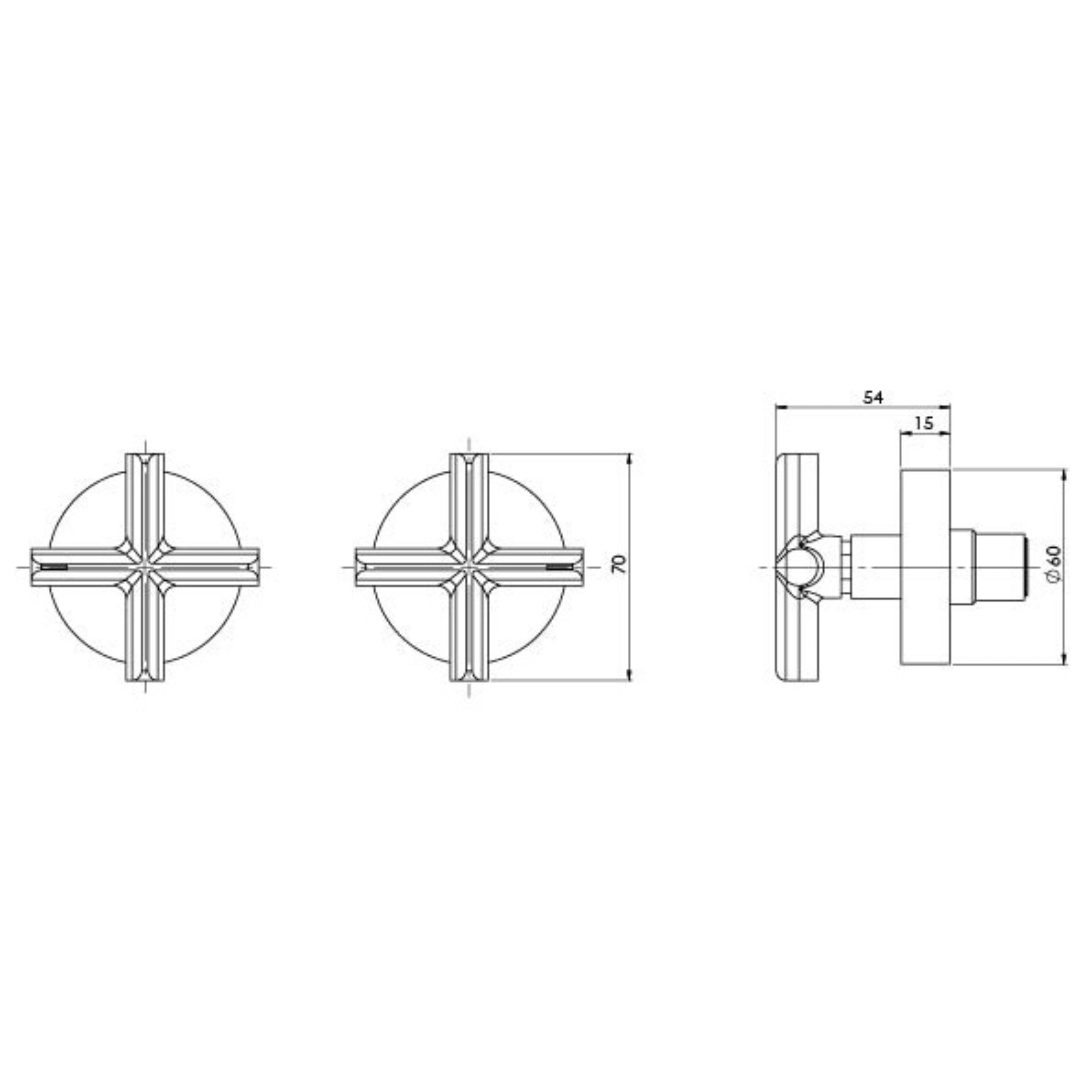 PHOENIX VIVID SLIMLINE LEAD FREE PLUS WALL TOP ASSEMBLIES BRUSHED CARBON