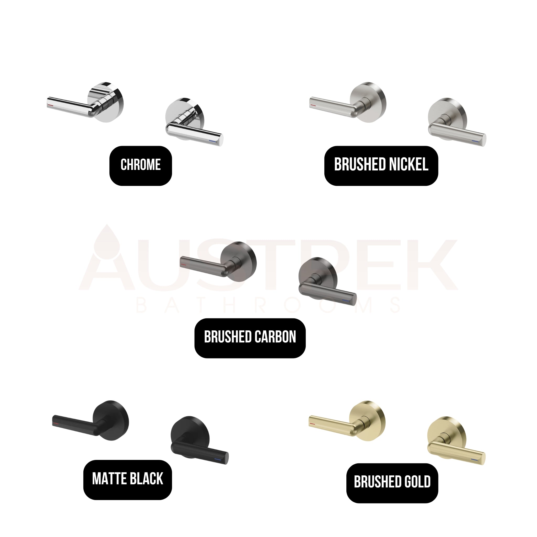 PHOENIX VIVID SLIMLINE LEAD FREE PLUS LEVER WALL TOP ASSEMBLIES BRUSHED CARBON