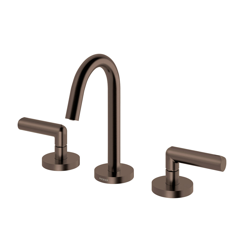 PHOENIX VIVID SLIMLINE PLUS THREE-PIECE LEVER BASIN SET 195MM BRUSHED BRONZE