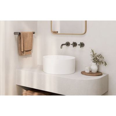 PHOENIX VIVID SLIMLINE PLUS LEAD FREE WALL BASIN / BATH OUTLET 180MM BRUSHED CARBON