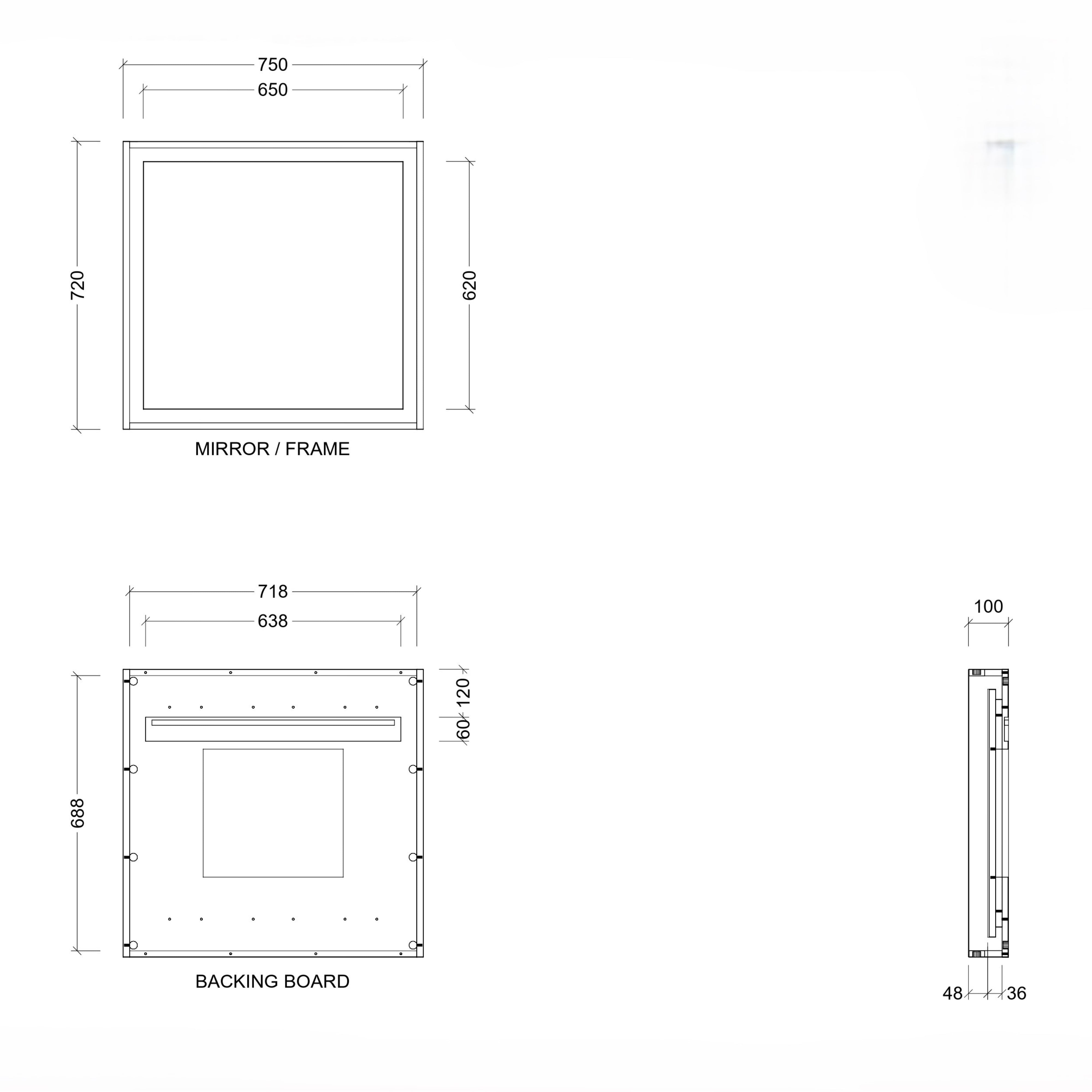 TIMBERLINE HALIFAX FRAMED CUSTOM MIRROR (ALL SIZING)