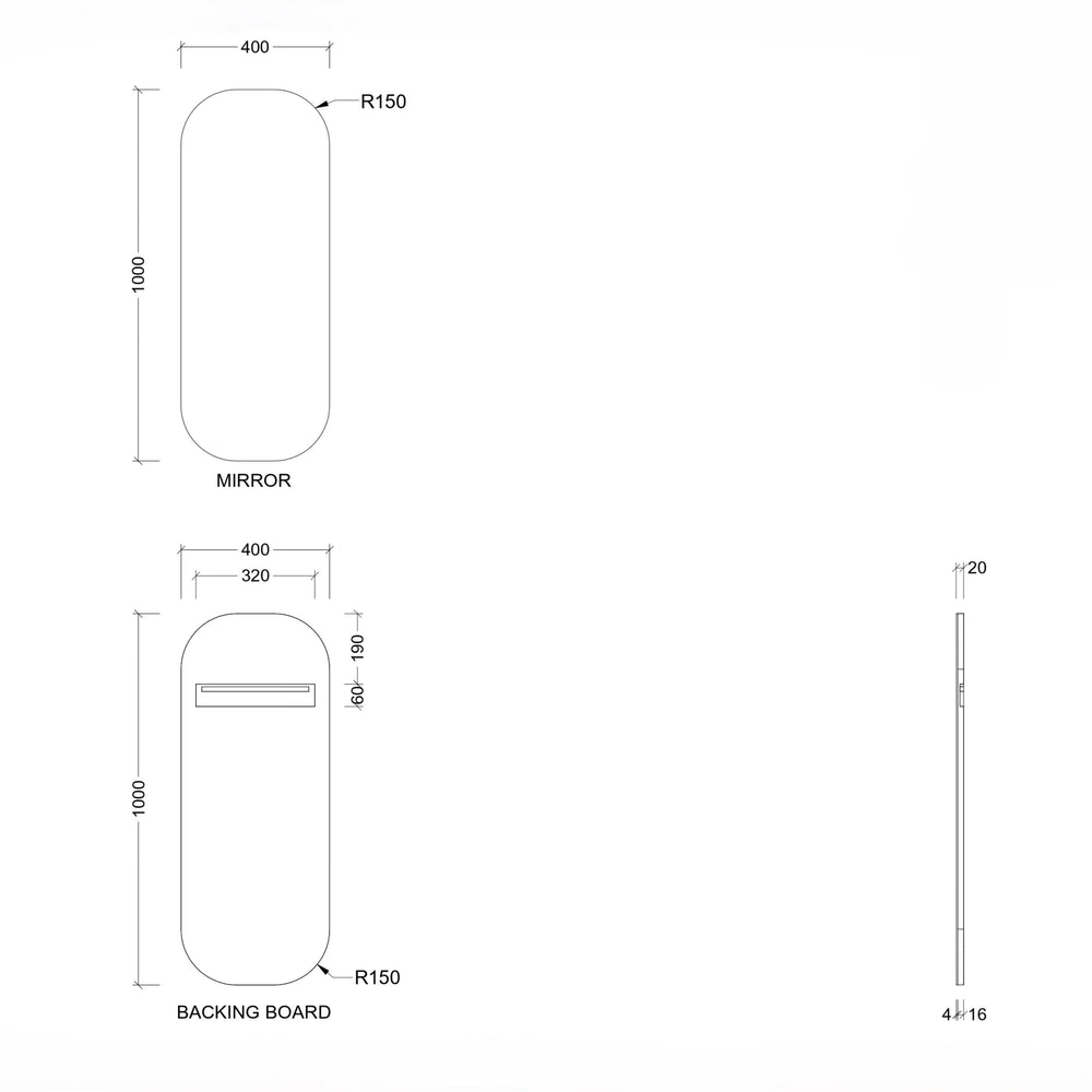 TIMBERLINE JAZZ ARCH CUSTOM MIRROR (ALL SIZING)