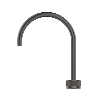 BELLA VISTA MICA FLUTED LEAD FREE GOOSENECK HOB SINK/BASIN MIXER SET 311MM GUN METAL