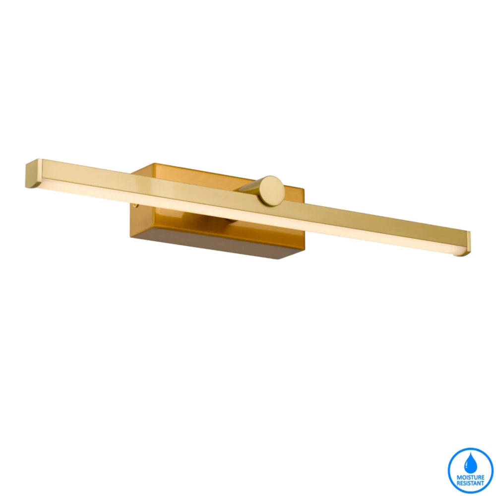 TELBIX FOLEY VANITY LED WALL LIGHT ANTIQUE GOLD 400MM