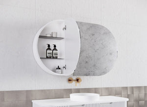 RIVA LONDON MATTE WHITE SHAVING CABINET 1200X700MM