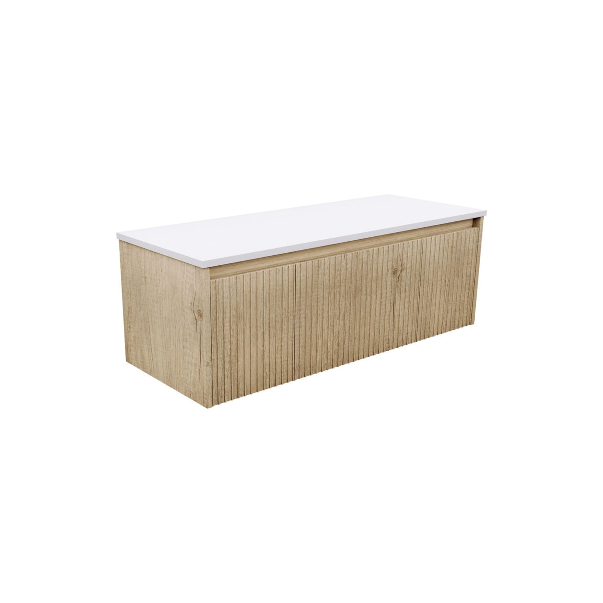 FIENZA ALINA SCANDI OAK FLUTED 1200MM SINGLE BOWL WALL HUNG VANITY
