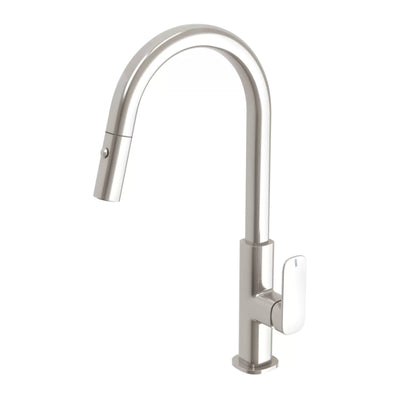 PHOENIX NUAGE LEAD FREE PULL-OUT SINK MIXER 200MM BRUSHED NICKEL