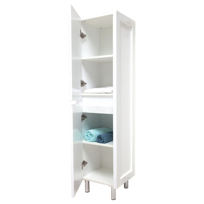 FIENZA HAMPTON TALL BOY SATIN WHITE 400X1400MM
