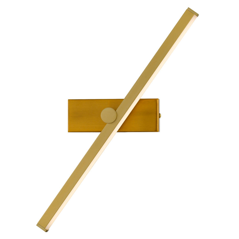TELBIX FOLEY VANITY LED WALL LIGHT ANTIQUE GOLD 400MM