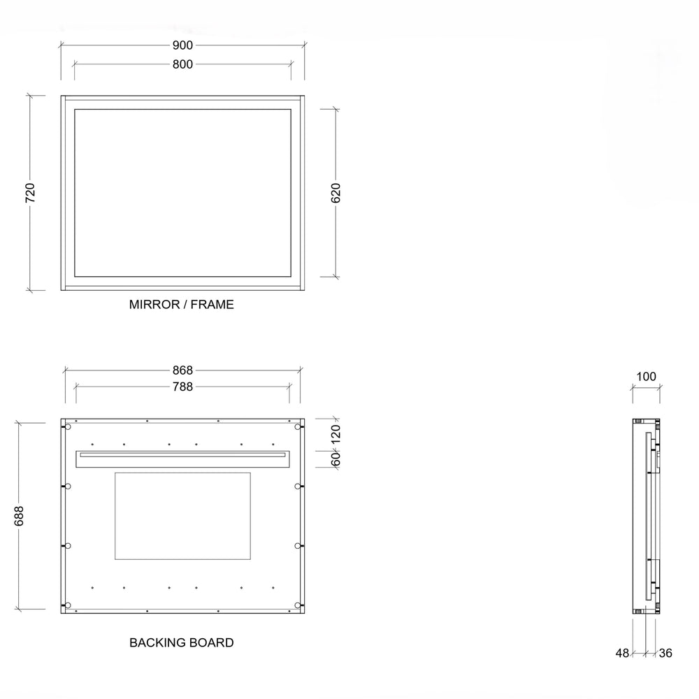 TIMBERLINE HALIFAX FRAMED CUSTOM MIRROR (ALL SIZING)
