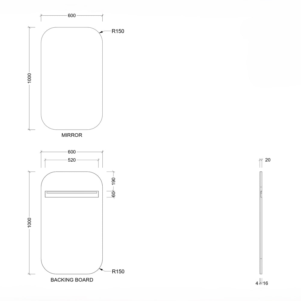 TIMBERLINE JAZZ ARCH CUSTOM MIRROR (ALL SIZING)
