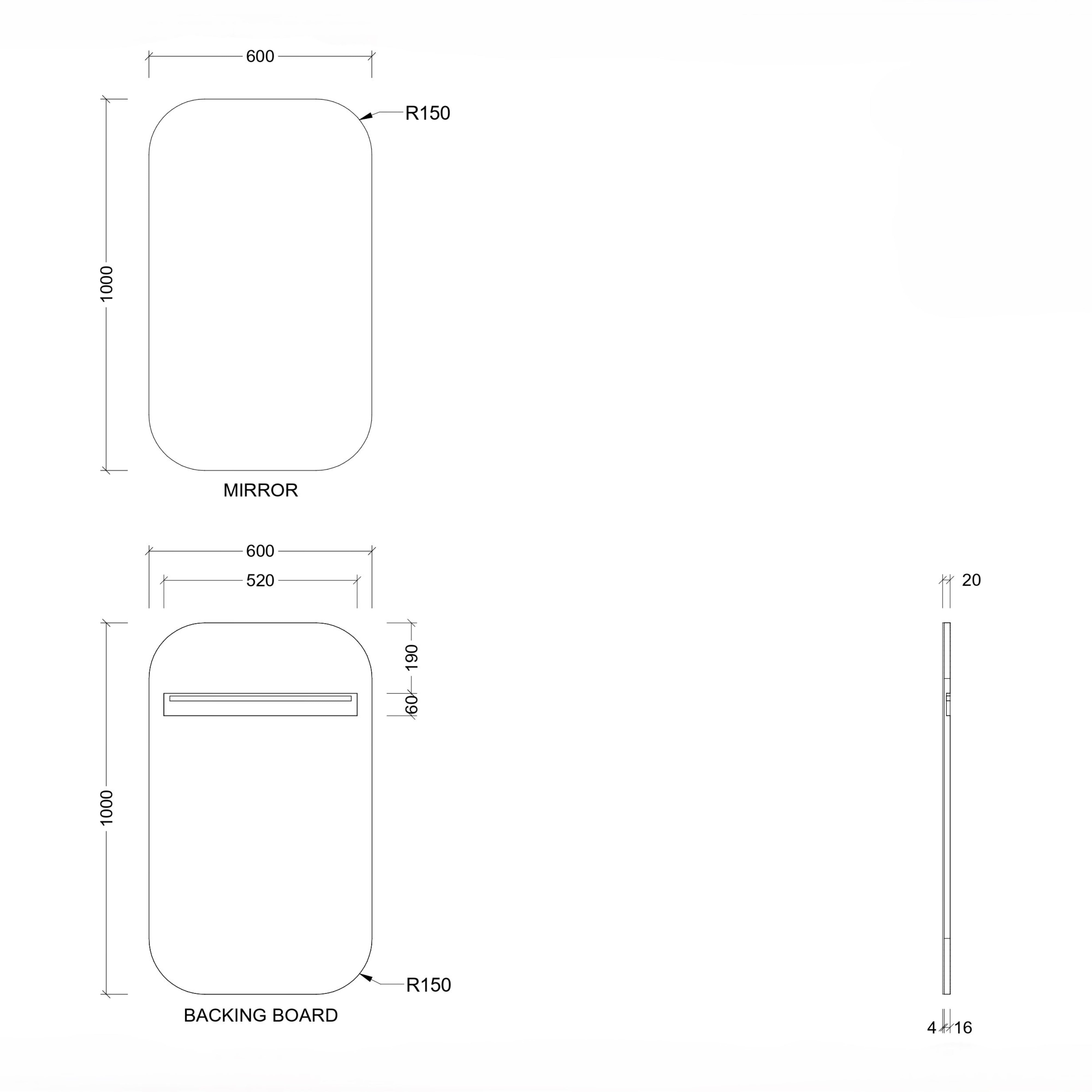 TIMBERLINE JAZZ ARCH CUSTOM MIRROR (ALL SIZING)