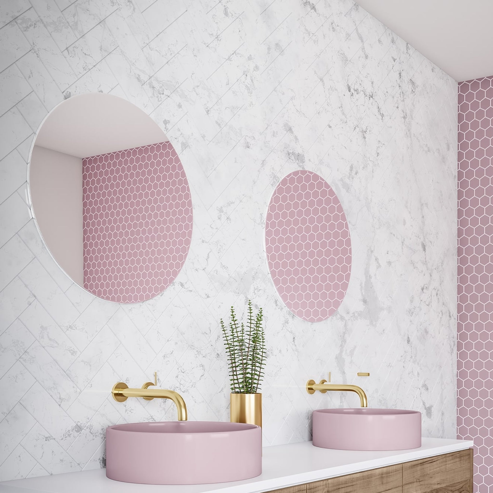 THERMOGROUP ABLAZE ROUND POLISHED EDGE MIRROR WITH DEMISTER 900MM