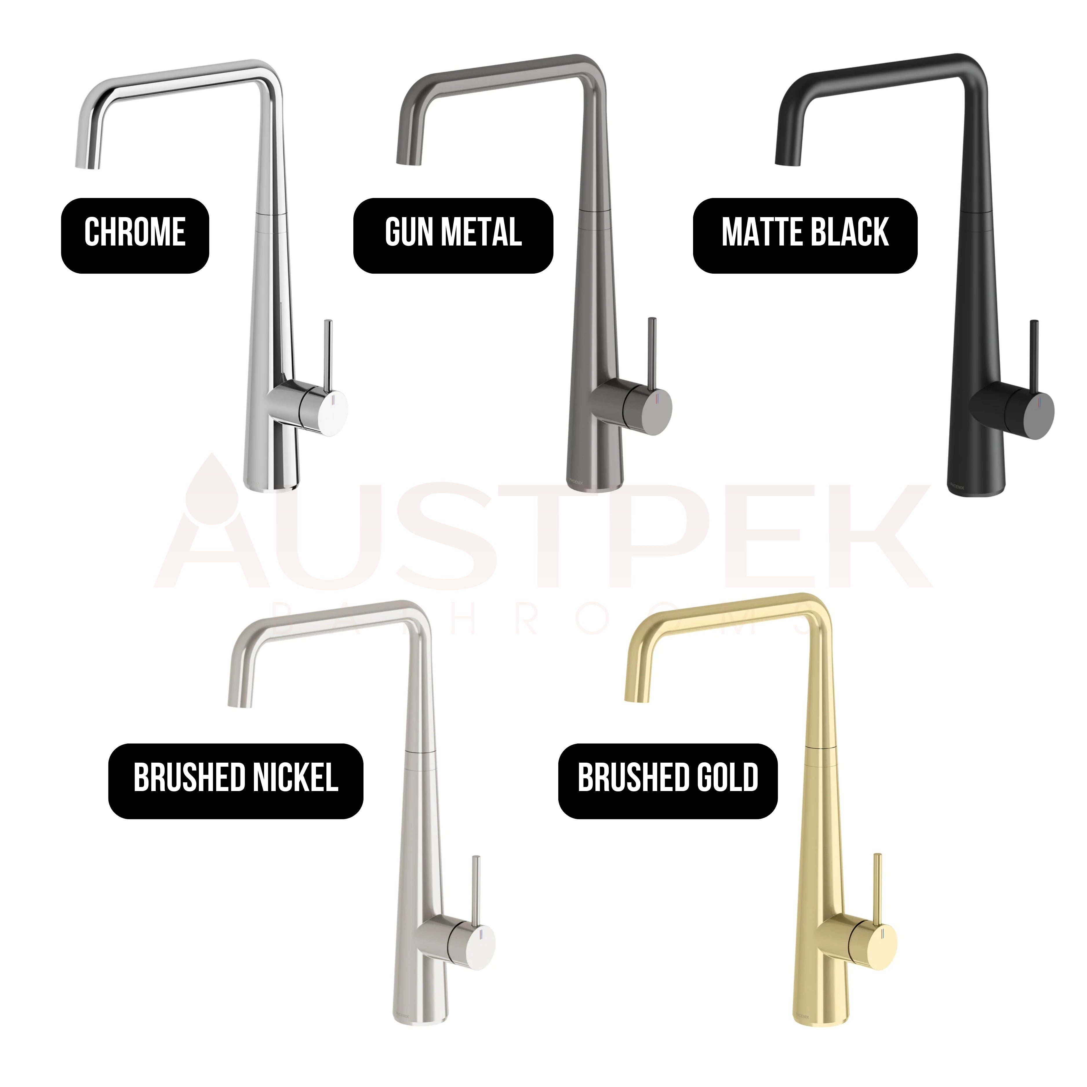 PHOENIX ERLEN SINK MIXER 200MM BRUSHED NICKEL