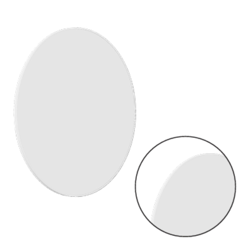 THERMOGROUP ABLAZE ROUND WHITE FRAMED MIRROR 600MM