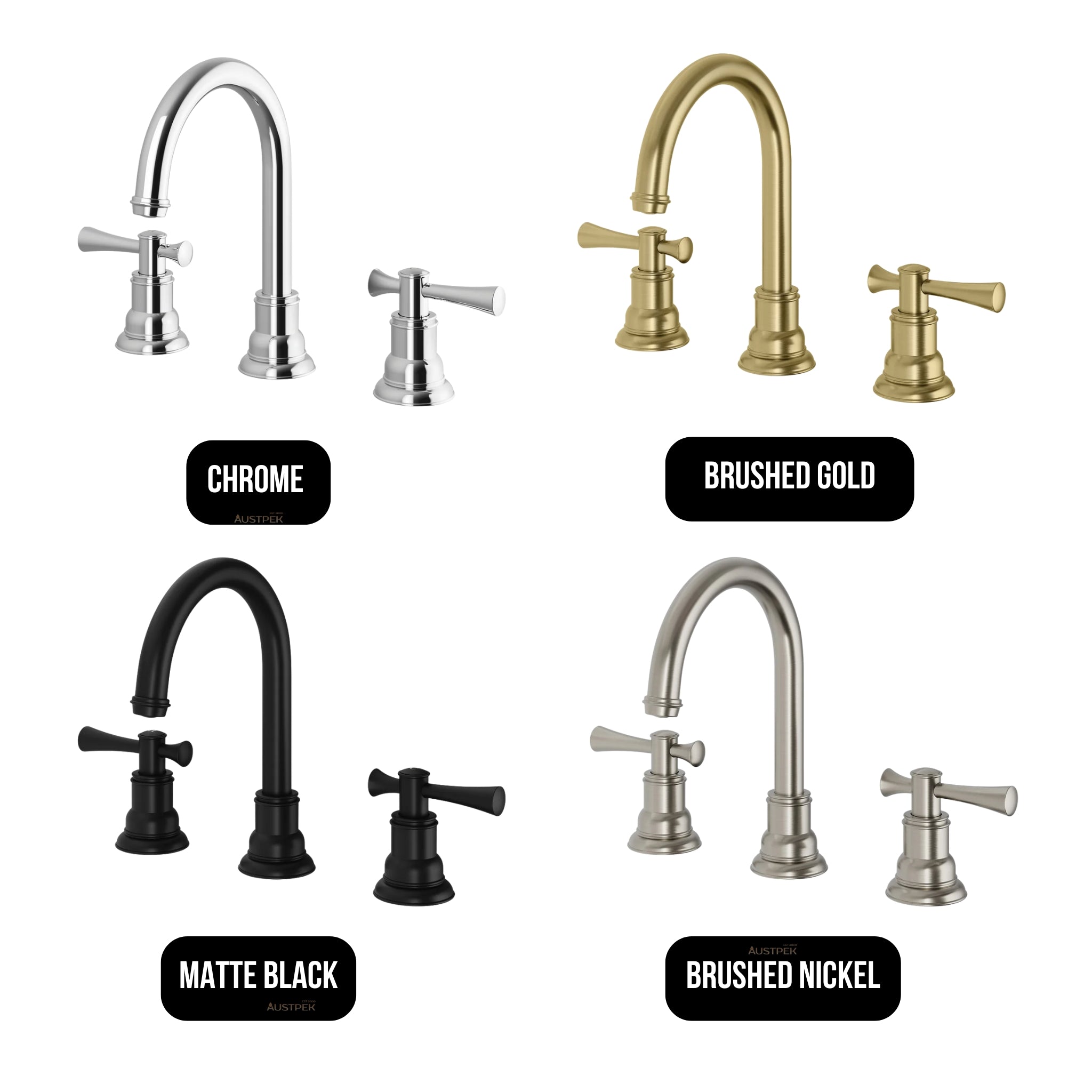 PHOENIX CROMFORD LEAD FREE BASIN SET 205MM BRUSHED GOLD