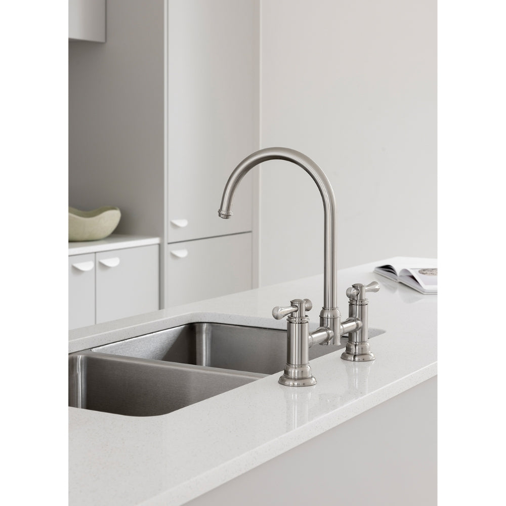 PHOENIX CROMFORD EXPOSED LEAD FREE SINK SET 325MM BRUSHED NICKEL