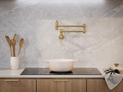 PHOENIX CROMFORD LEAD FREE POT FILLER BRUSHED GOLD