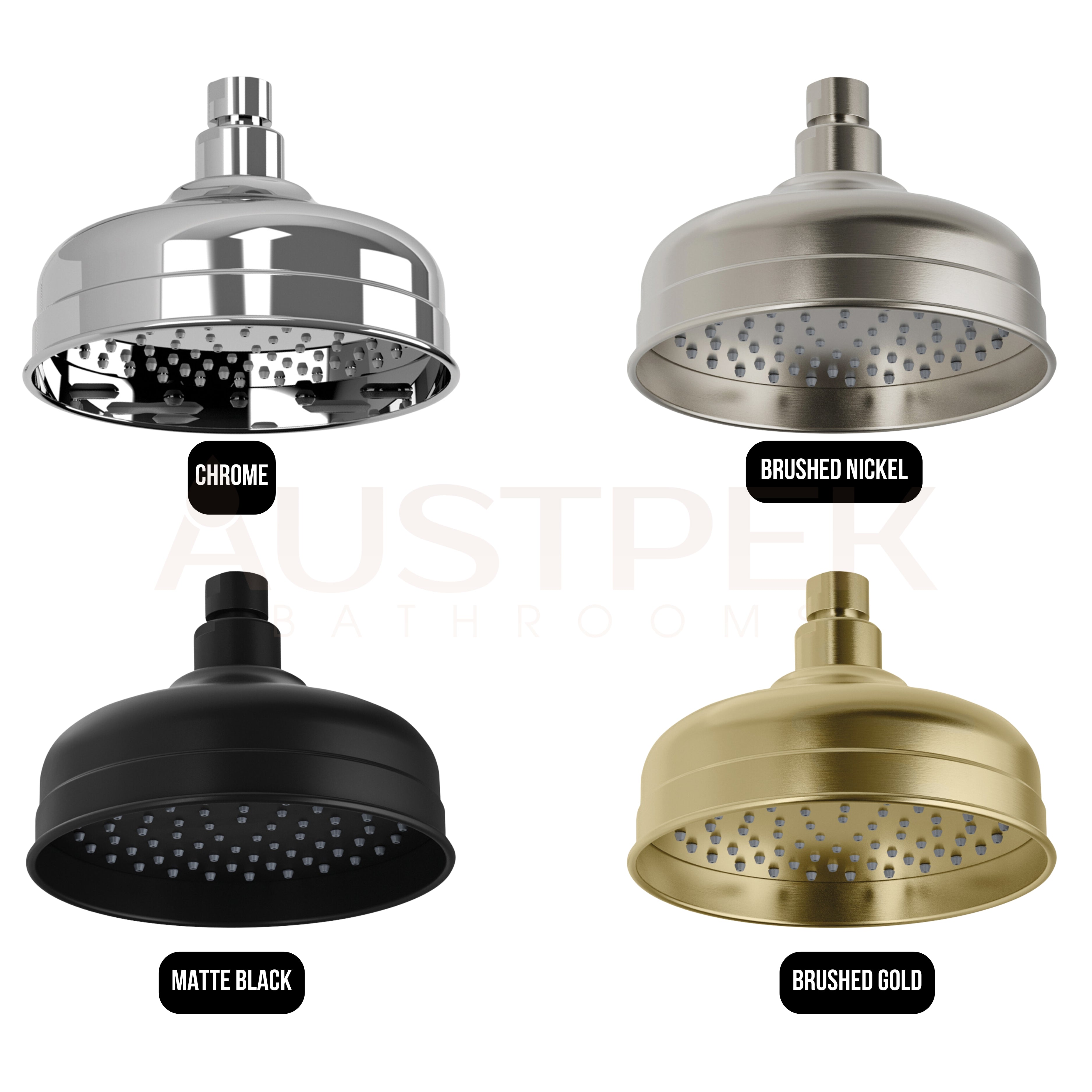 PHOENIX CROMFORD SHOWER ROSE 158MM BRUSHED NICKEL