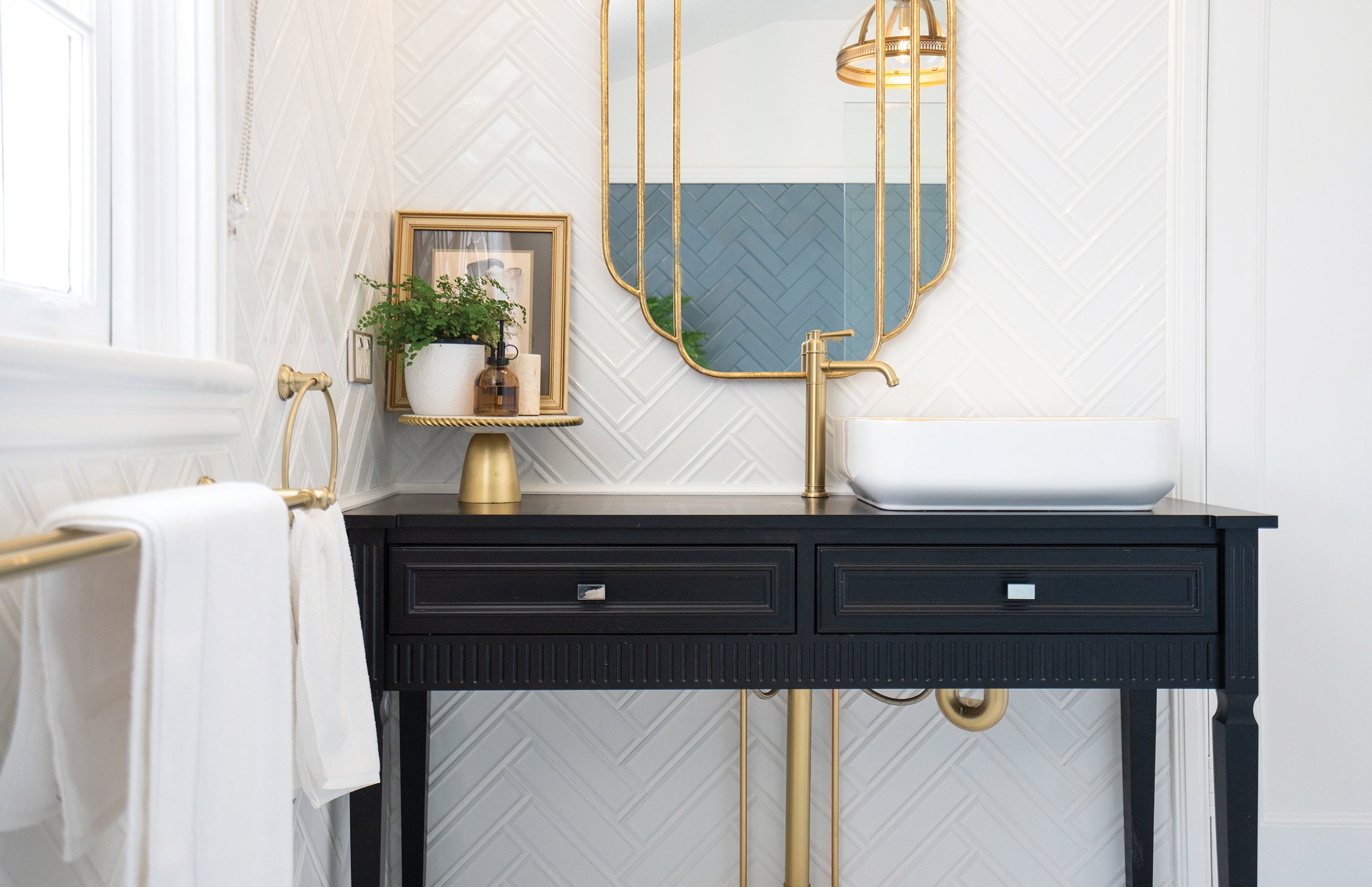 PHOENIX CROMFORD LEAD FREE VESSEL MIXER SET 292MM BRUSHED GOLD