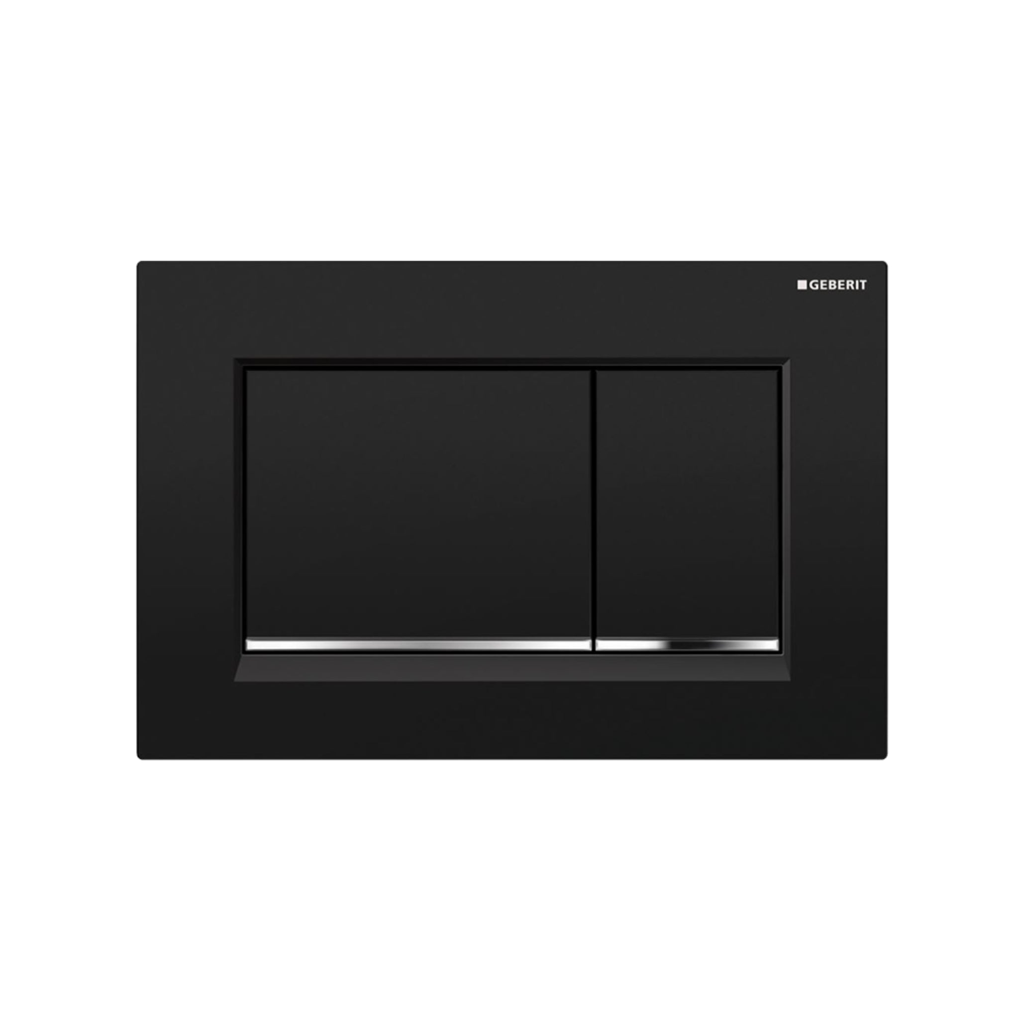 OLIVERI GEBERIT CONCEALED CISTERN FLUSH PLATE WITH SQUARE BUTTONS 246MM BLACK