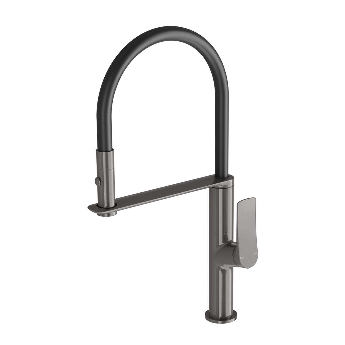 PHOENIX KUSABI FLEXIBLE HOSE SINK MIXER 200MM BRUSHED CARBON