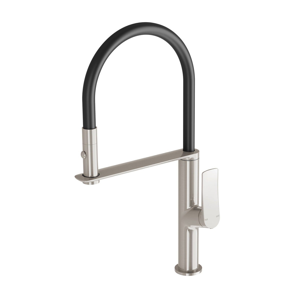 PHOENIX KUSABI FLEXIBLE HOSE SINK MIXER 200MM BRUSHED NICKEL