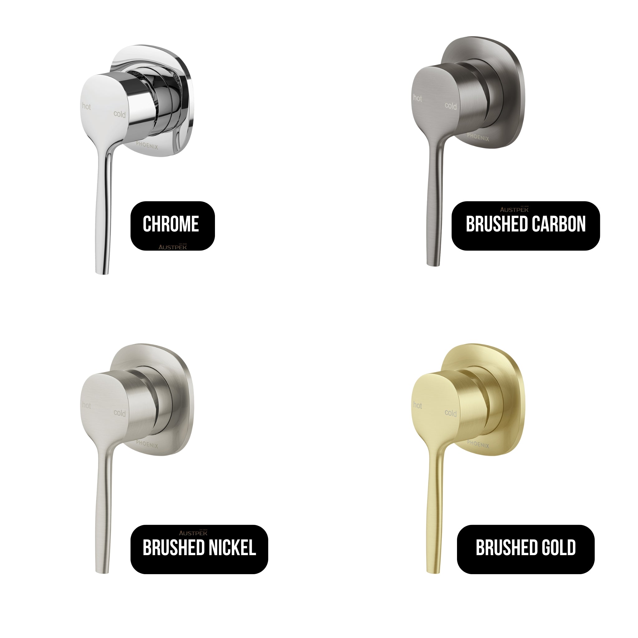 PHOENIX VASK SWITCHMIX LEAD FREE SHOWER / WALL MIXER COMPLETE KIT BRUSHED GOLD