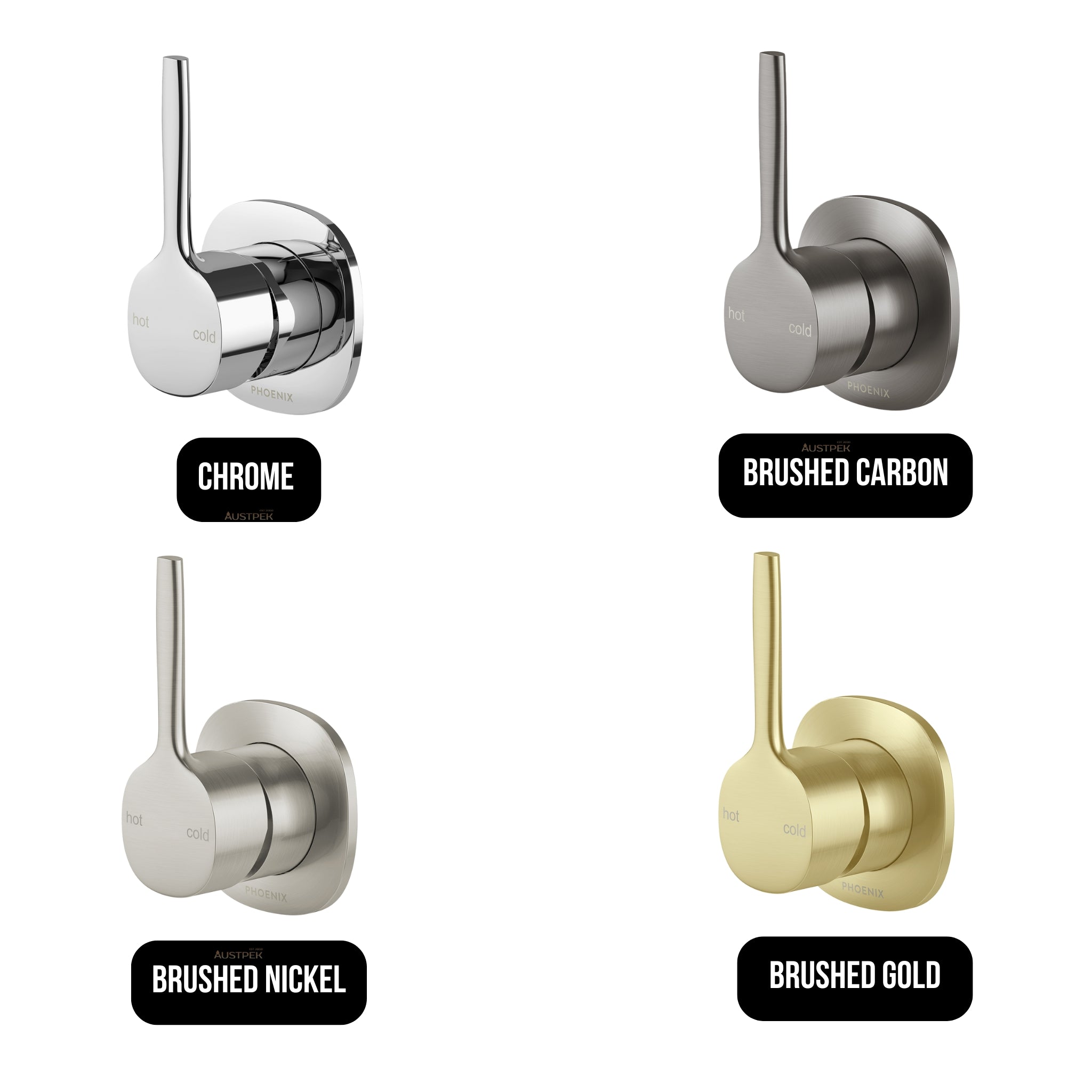 PHOENIX VASK SWITCHMIX LEAD FREE SHOWER / WALL MIXER COMPLETE KIT BRUSHED NICKEL