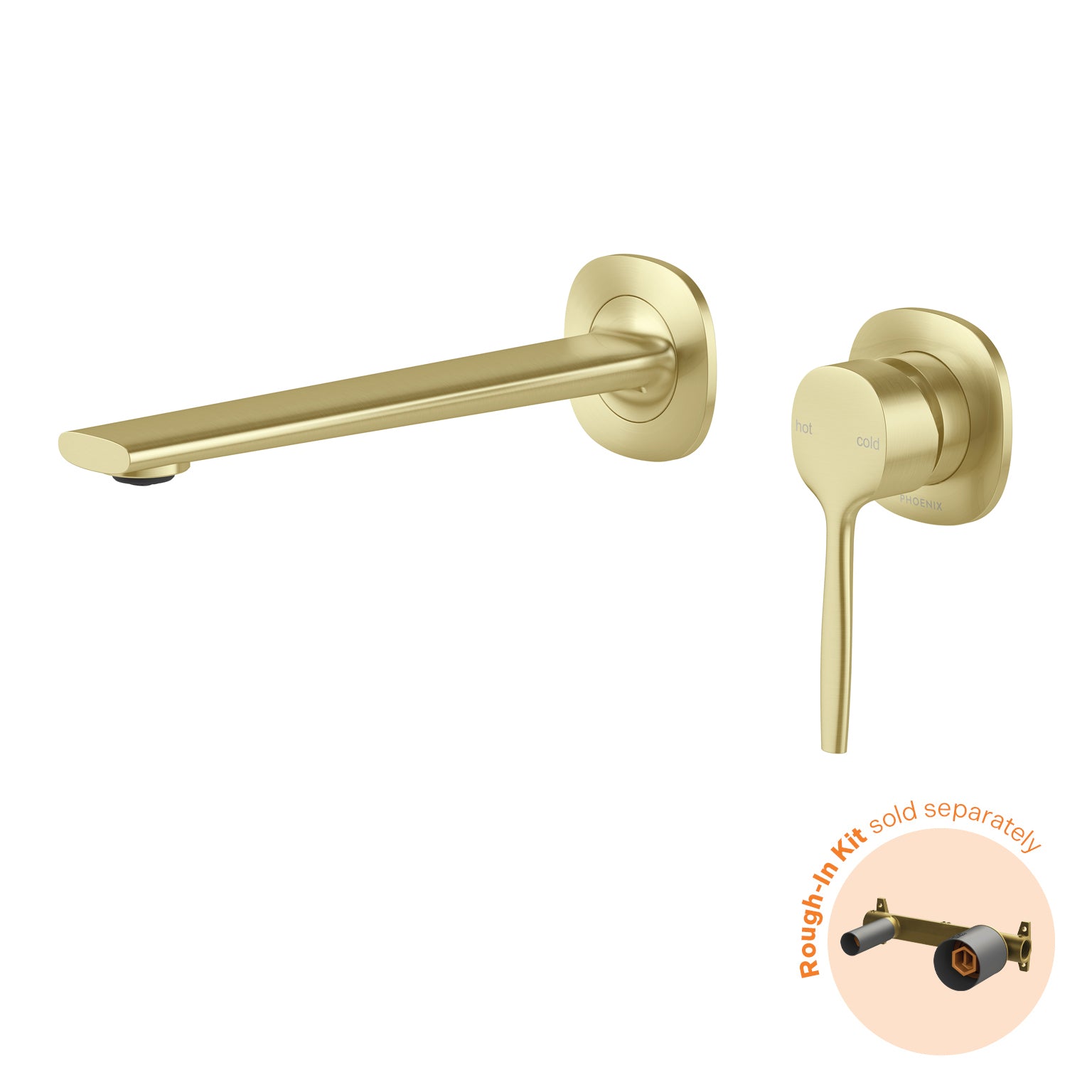PHOENIX VASK SWITCHMIX WALL BASIN / BATH MIXER SET FIT OFF KIT ONLY BRUSHED GOLD