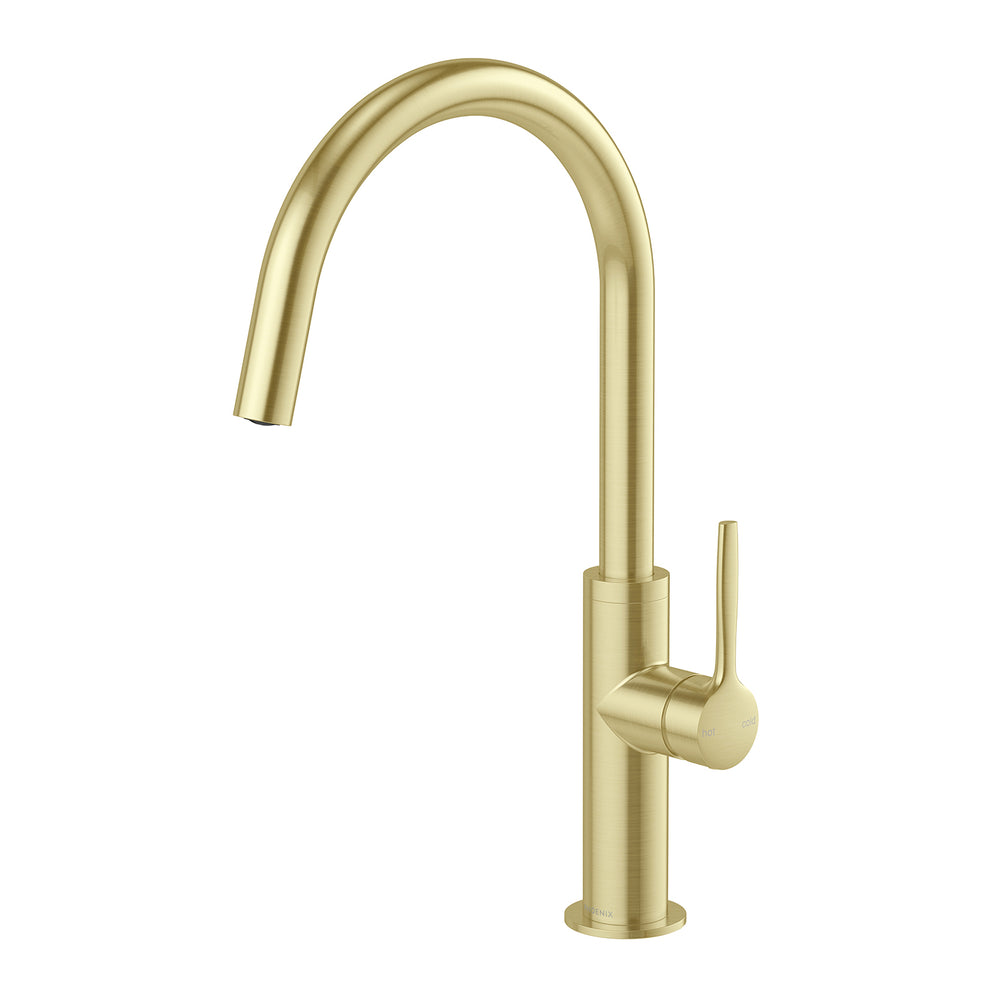 PHOENIX VASK SINK MIXER 361MM BRUSHED GOLD