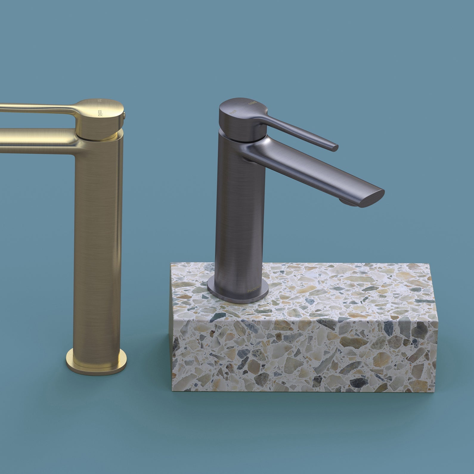 PHOENIX VASK LEAD FREE BASIN MIXER 175MM BRUSHED CARBON