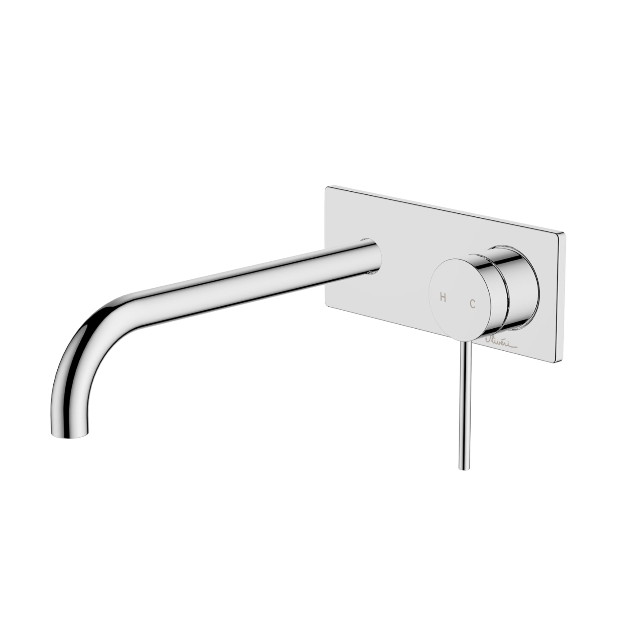 OLIVERI VENICE LEAD FREE CURVED WALL MIXER SET 172MM CHROME