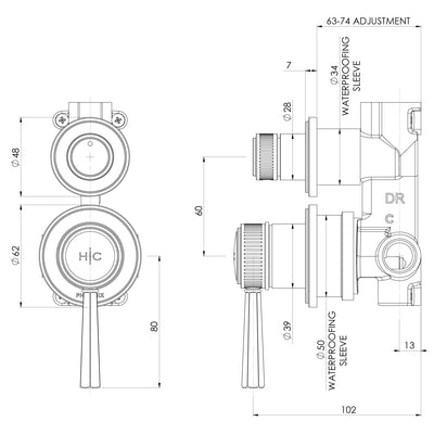 PHOENIX WILTERN LEAD FREE SWITHMIX SHOWER / BATH WITH DIVERTER MIXER FIT OFF KIT ONLY BRUSHED NICKEL