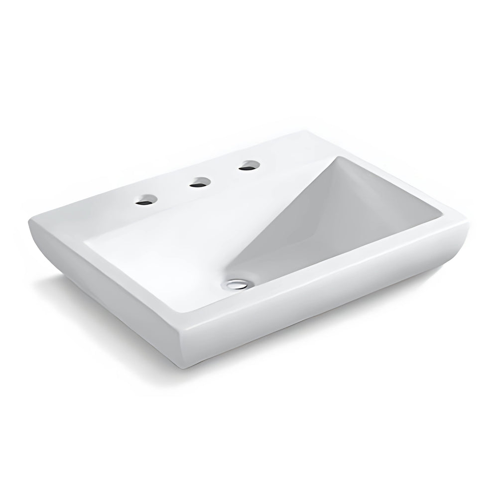 KOHLER PARLIAMENT SEMI-RECESSED BASIN WHITE 560MM