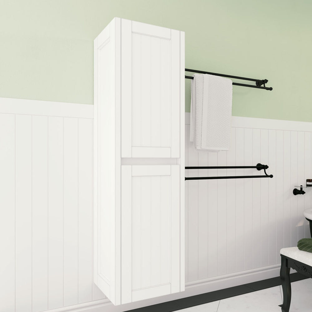 FIENZA HAMPTON TALL BOY SATIN WHITE 400X1400MM