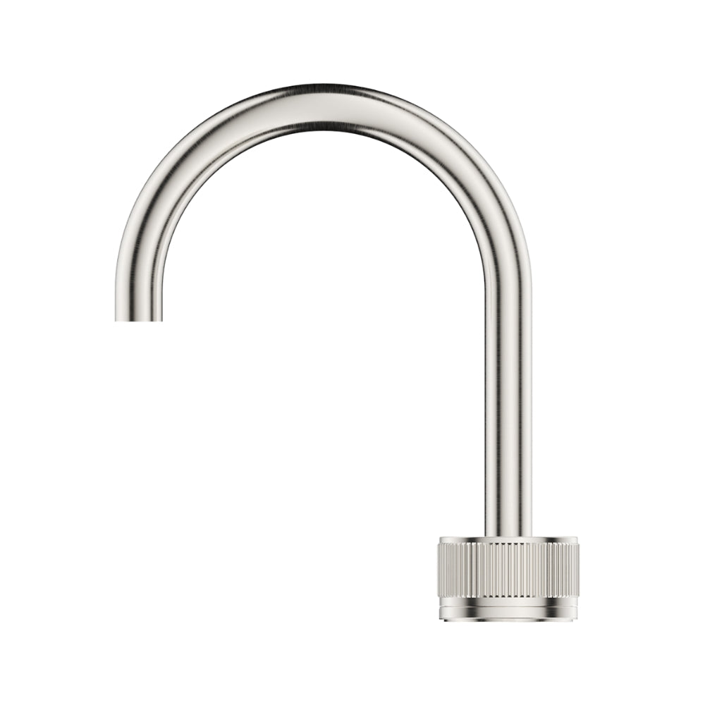 BELLA VISTA MICA LEAD FREE FLUTED PROGRESSIVE BASIN MIXER SET 225MM BRUSHED NICKEL