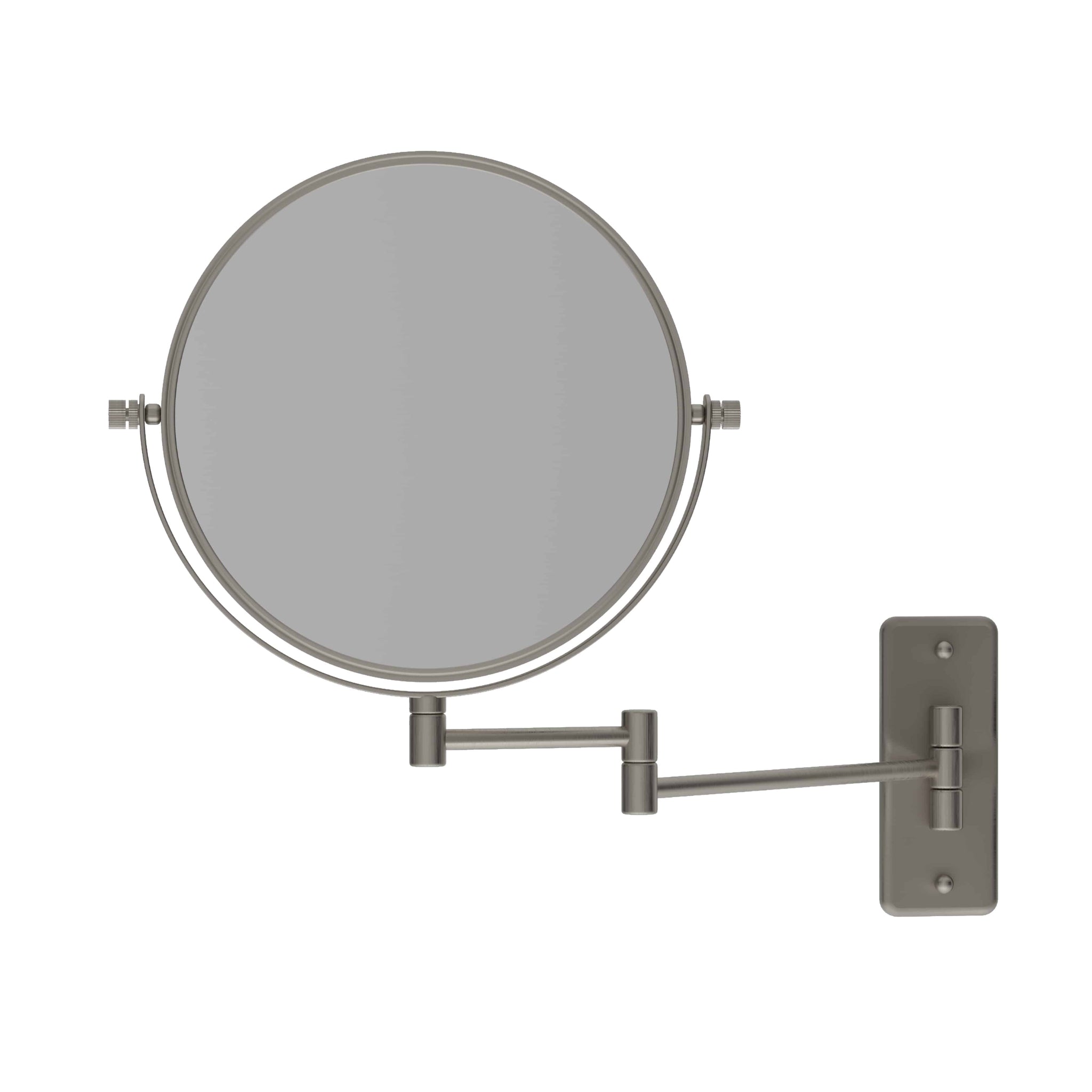 THERMOGROUP ABLAZE ROUND 1&5X MAGNIFICATION MIRROR BRUSHED NICKEL 185MM
