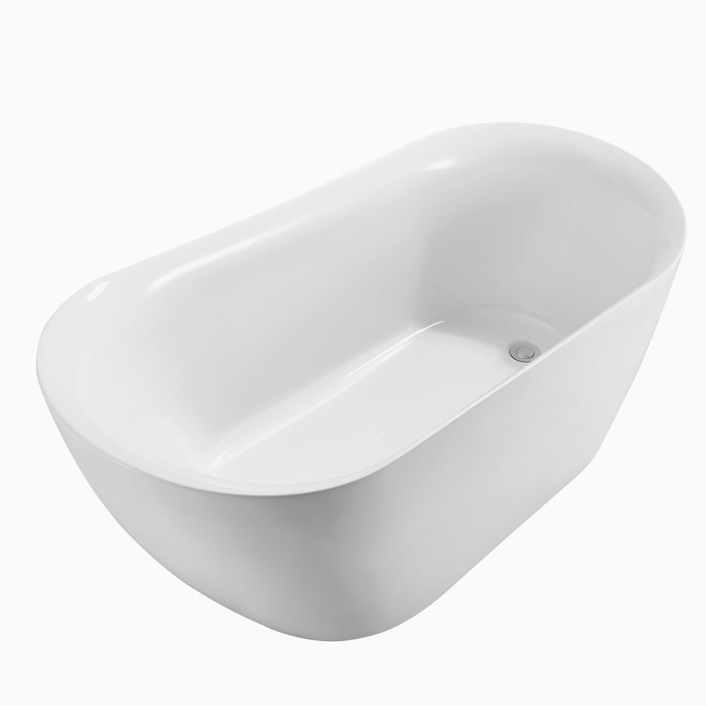 BELBAGNO ROMANO FREE STANDING BATHTUB SEMI GLOSS WHITE (AVAILABLE IN 1500MM AND 1700MM)