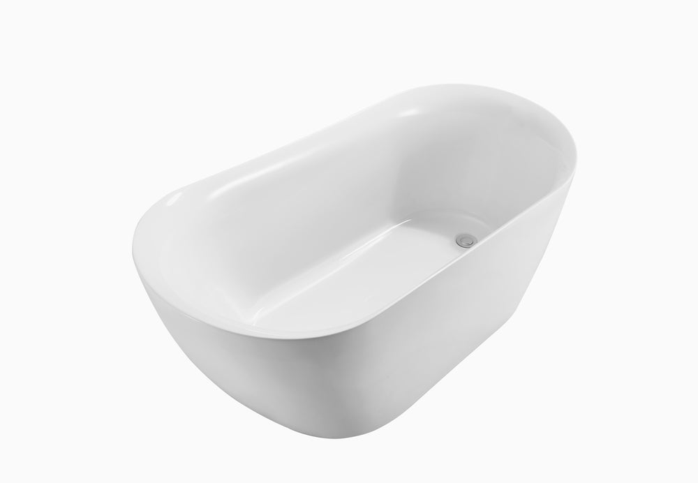 BELBAGNO ROMANO FREE STANDING BATHTUB SEMI GLOSS WHITE (AVAILABLE IN 1500MM AND 1700MM)