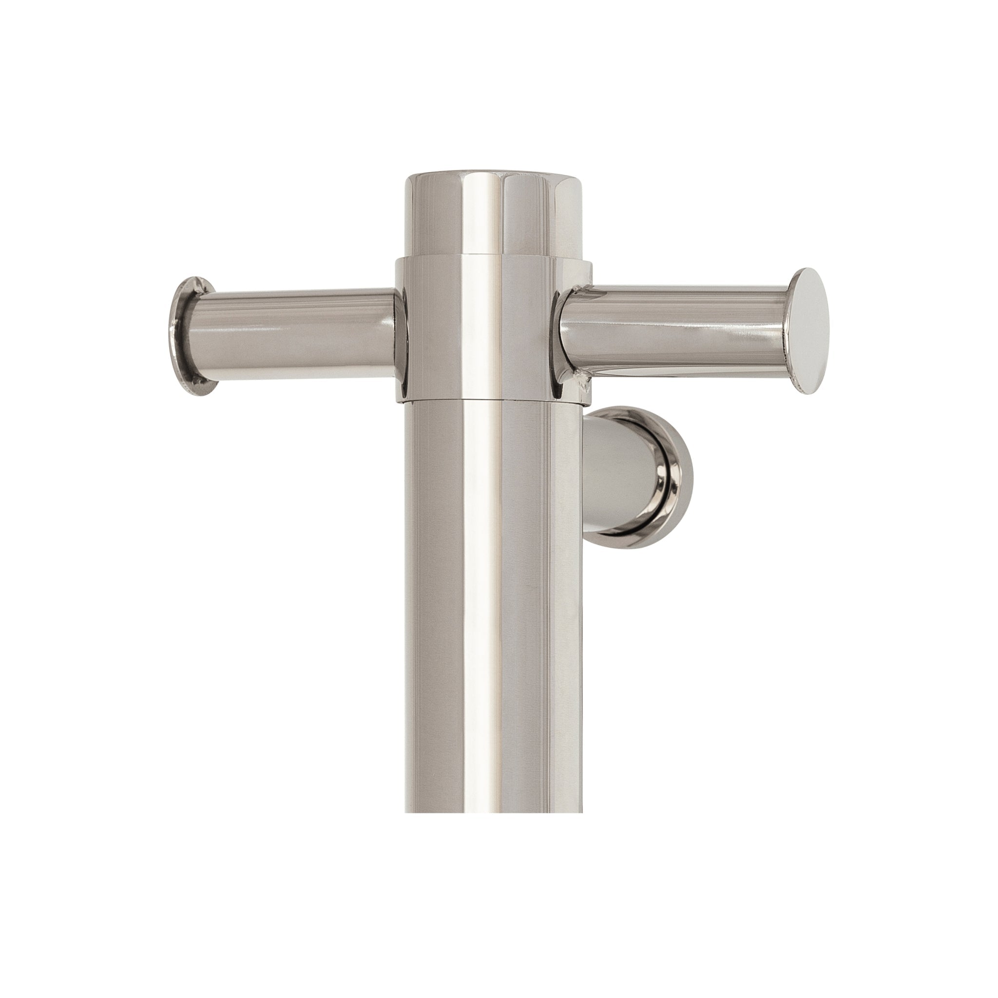 THERMOGROUP SLIMLINE ROUND VERTICAL HEATED SINGLE TOWEL RAIL POLISHED STAINLESS STEEL 900MM