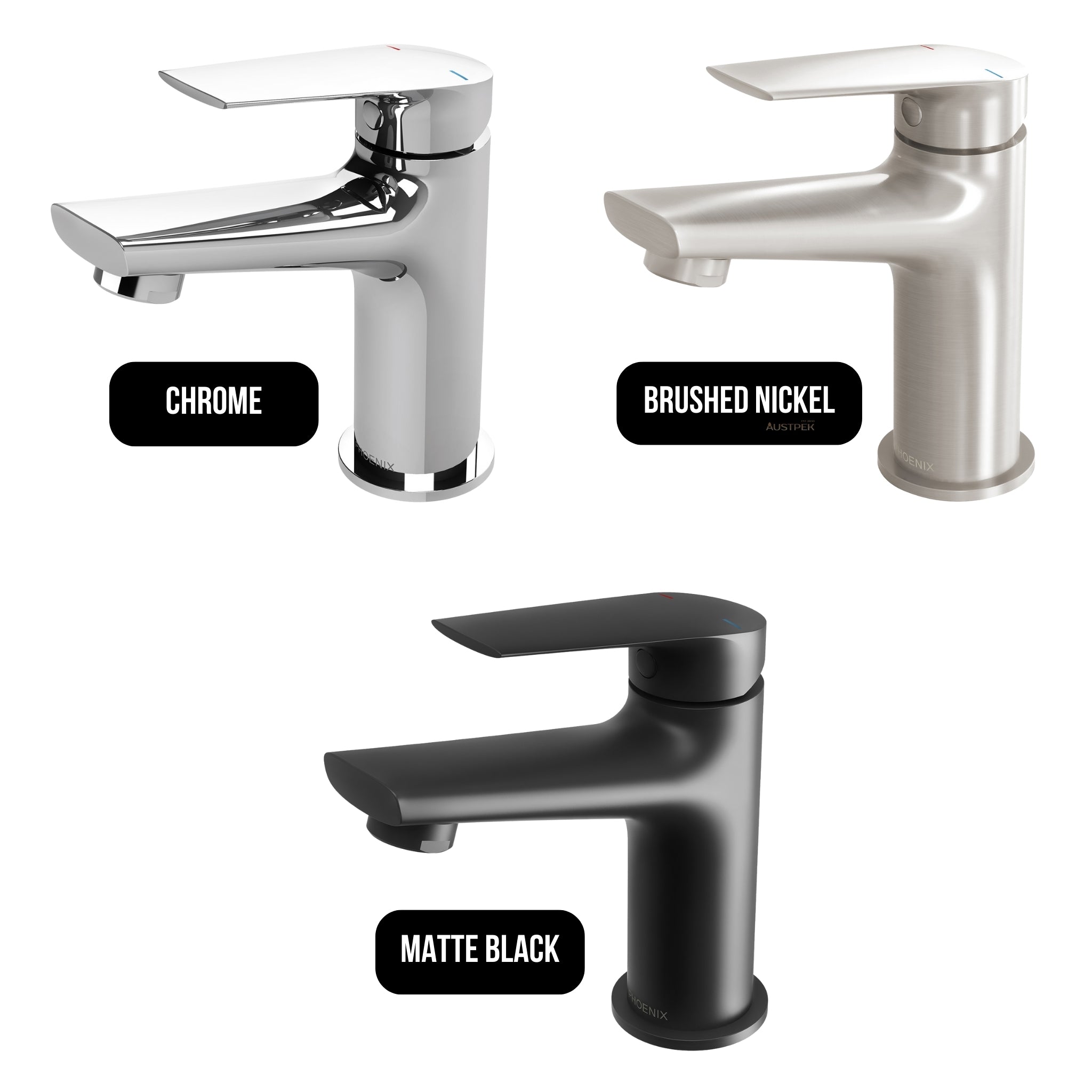 PHOENIX ARLO BASIN MIXER 152MM BRUSHED NICKEL